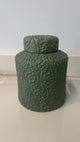 Green Floral Jar