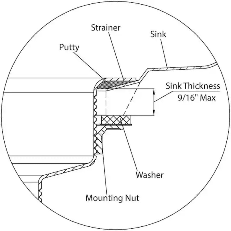 Glacier Bay Sink Strainer