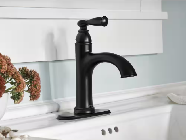 Banbury Moen Matte Black Faucet