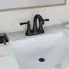 Rumson 4 in. Centerset 2-Handle Bathroom Faucet in Matte Black