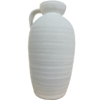 White Textured Vase Tall