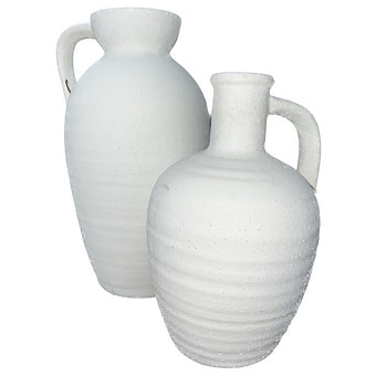 White Textured Vase Tall