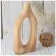 Halo Ring Wooden Brown Vase