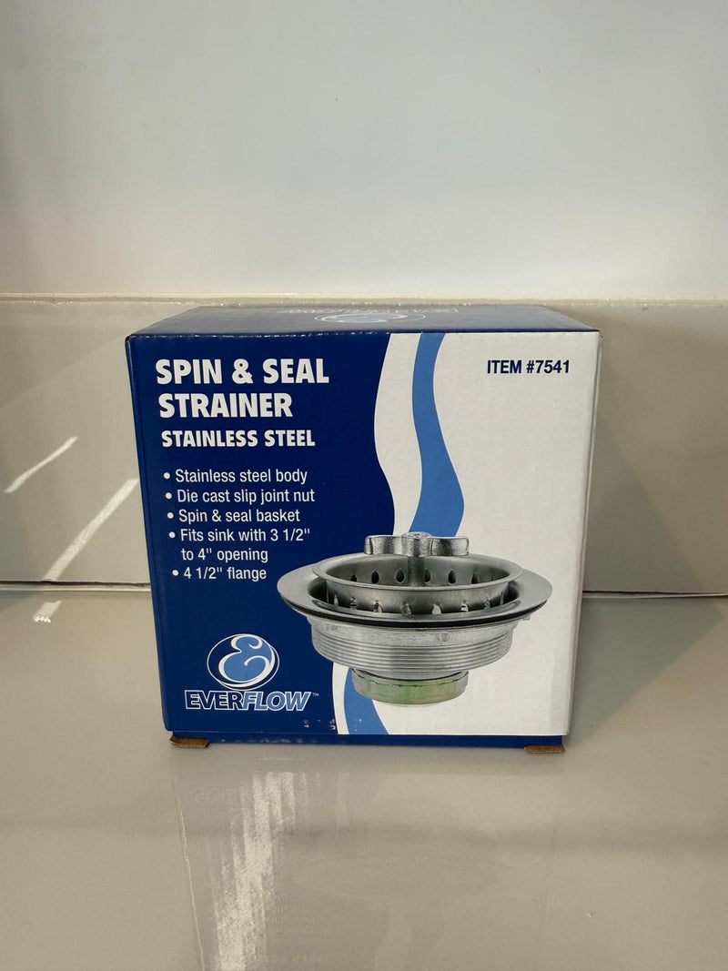 EVERFLOW Spin & Seal Sink Strainer (Stainless Steel - #7541)