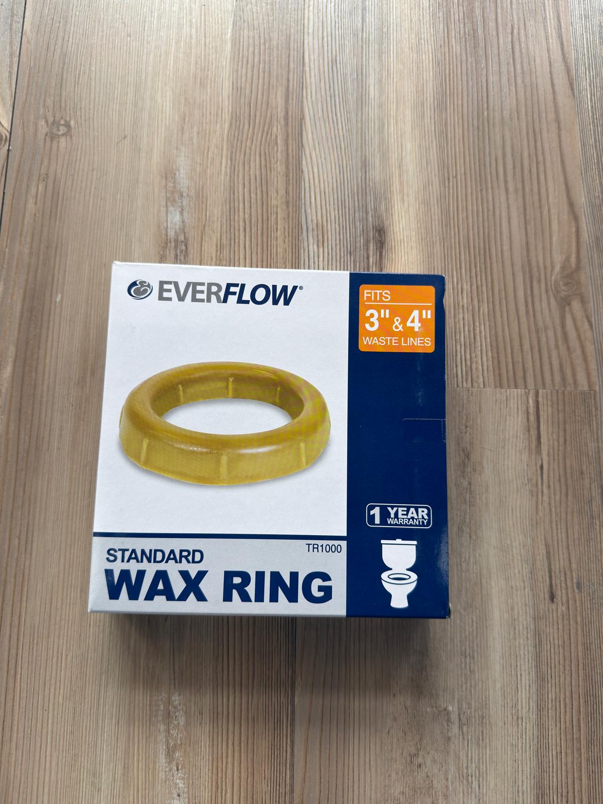 EVERFLOW Standard Toilet Wax Ring/Gasket TR100 (Fits 3" & 4" Waste Lines)