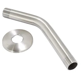 Aqua Plumb  8" Shower Arm and Flange Brushed Nickel