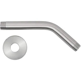 Aqua Plumb  8" Shower Arm and Flange Brushed Nickel