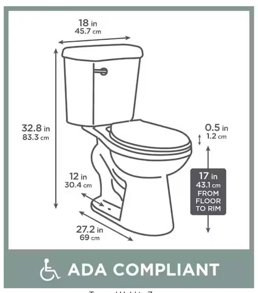 Glacier Bay Pro Series Single Flush RoundToilet (White)