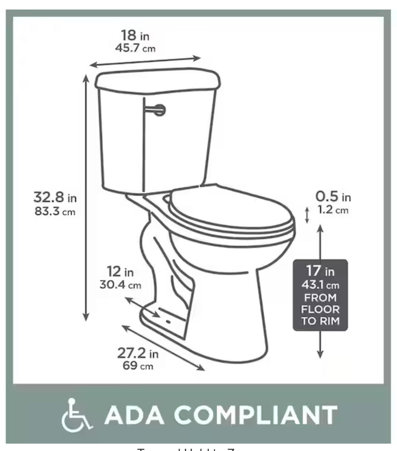 Glacier Bay Pro Series Single Flush RoundToilet (White)