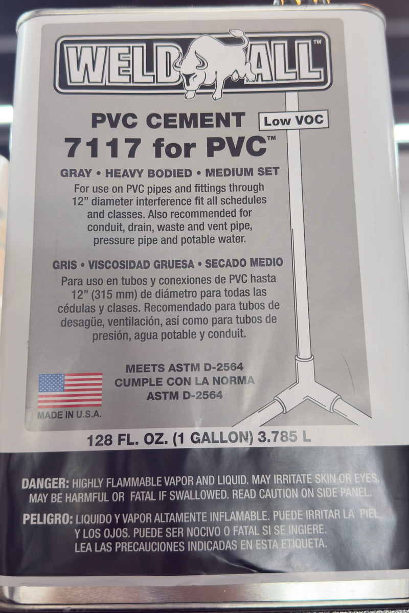 WELD ALL (7117) | 1 GAL PVC HEAVY DUTY CEMENT (OATEY 31011)