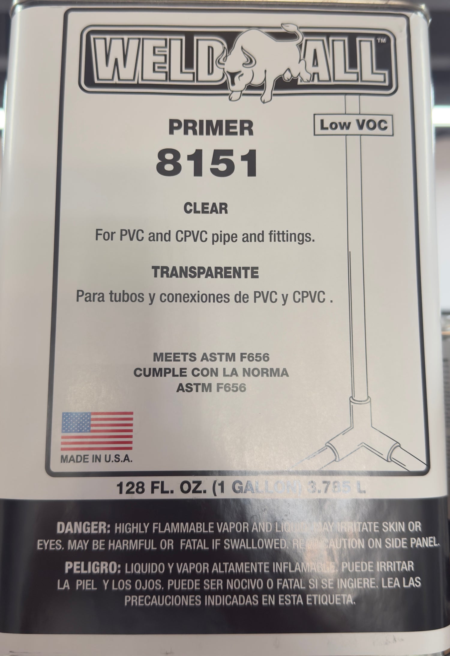 WELD ALL CLEAR PRIMER (8151) | 1 GAL (OATEY 30766)