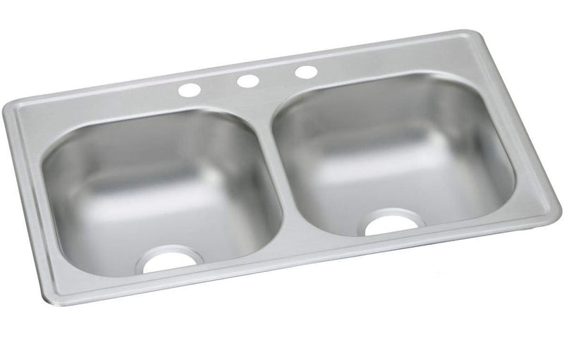 Double Bowl Kitchen Sink (33inx22in) 9" Deep (Dayton)