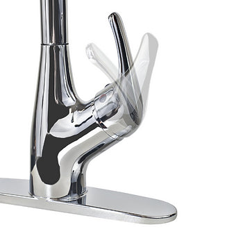 AQUA PLUMB - Pull Down Kitchen Faucet Boost Spray- Brilliant Chrome