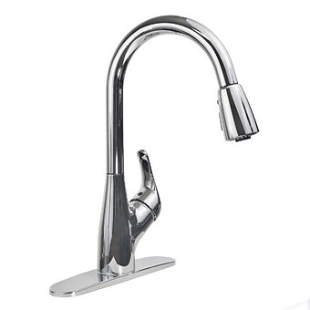 AQUA PLUMB - Pull Down Kitchen Faucet Boost Spray- Brilliant Chrome