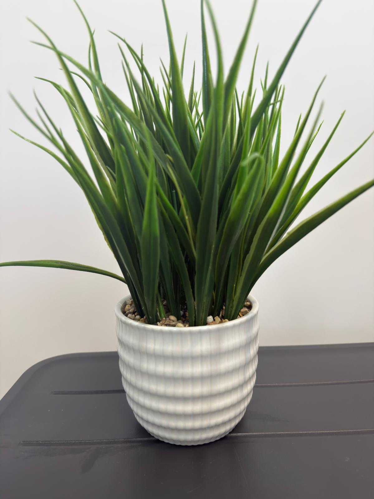 Small Spiked White Spiral Vase