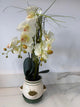 Yellow & White Orchid Garden Vase