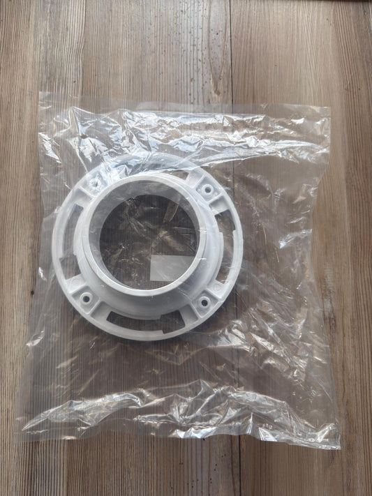 EVERFLOW 3"/4" PVC Closet Flange with Plastic Ring Open (PC50-430) Fits Over 3" or Inside 4"