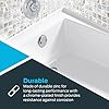 Two-Hole Bathtub Overflow Face Plate with Brass Screws (Chrome)