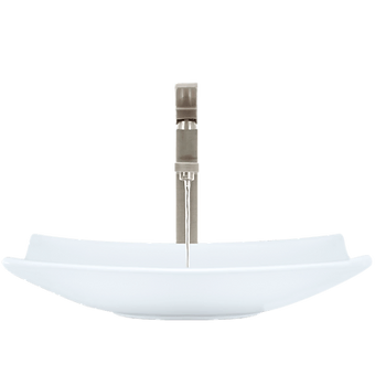 Flat Vessel Sink - White