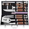 Silver Wood Grill Set