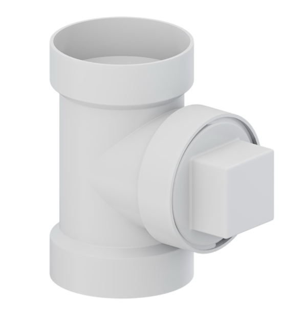 LP444X040 4" PVC DWV/CLEAN OUT TEE W/PLUG HXH