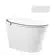 Smart Bidet Toilet- Quiet Closed, Heated Seat Sensor Auto, Foot Kicked and Blackout Flush